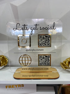 Let’s Get Social QR Code Sign