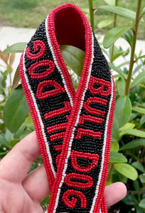 Bulldog Beaded Purse Strap