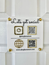 Load image into Gallery viewer, Let’s Get Social QR Code Sign