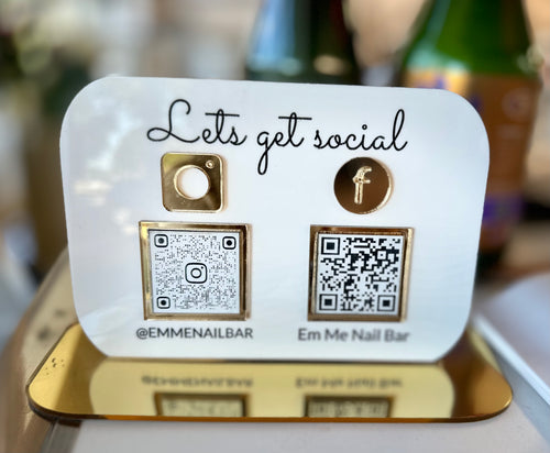 Let’s Get Social QR Code Sign