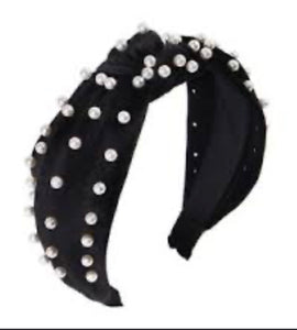 Black Pearl and Jewel Headband