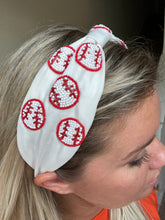 Load image into Gallery viewer, Beaded Baseball Headband