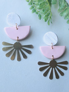 Peaches and Leaves Grace Earrings