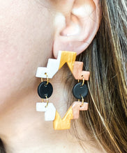 Load image into Gallery viewer, Aztec Clay Earrings