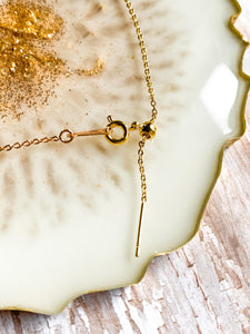 Gold Lock Slide Necklace