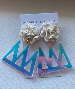 Iridescent Sorority Acrylic Earrings