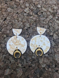 Over the Moon Polymer Earrings