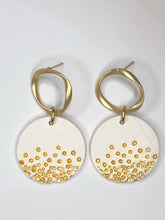 Load image into Gallery viewer, Golden Spots Polymer Earrings