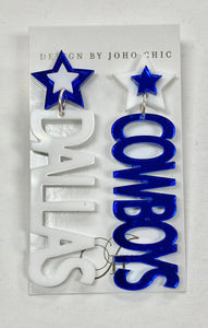 Go Dallas Cowboys Acrylic Earrings