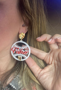 Baseball Personalized Earrings