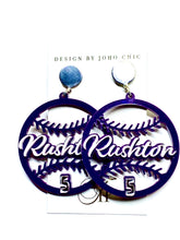 Load image into Gallery viewer, Baseball Personalized Earrings