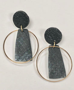 Circle in the Sand Polymer Earrings