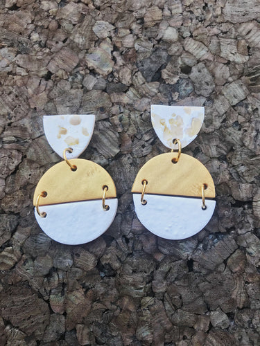 Half Moon Polymer Earrings