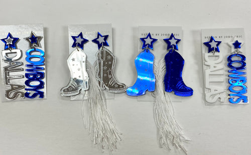 Go Dallas Cowboys Acrylic Earrings