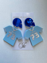 Load image into Gallery viewer, Football Jersey Personalized Earrings