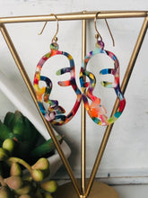 Load image into Gallery viewer, Rainbow Tortoise Shell Face Earrings