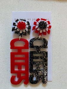 Go Chiefs Acrylic Earrings