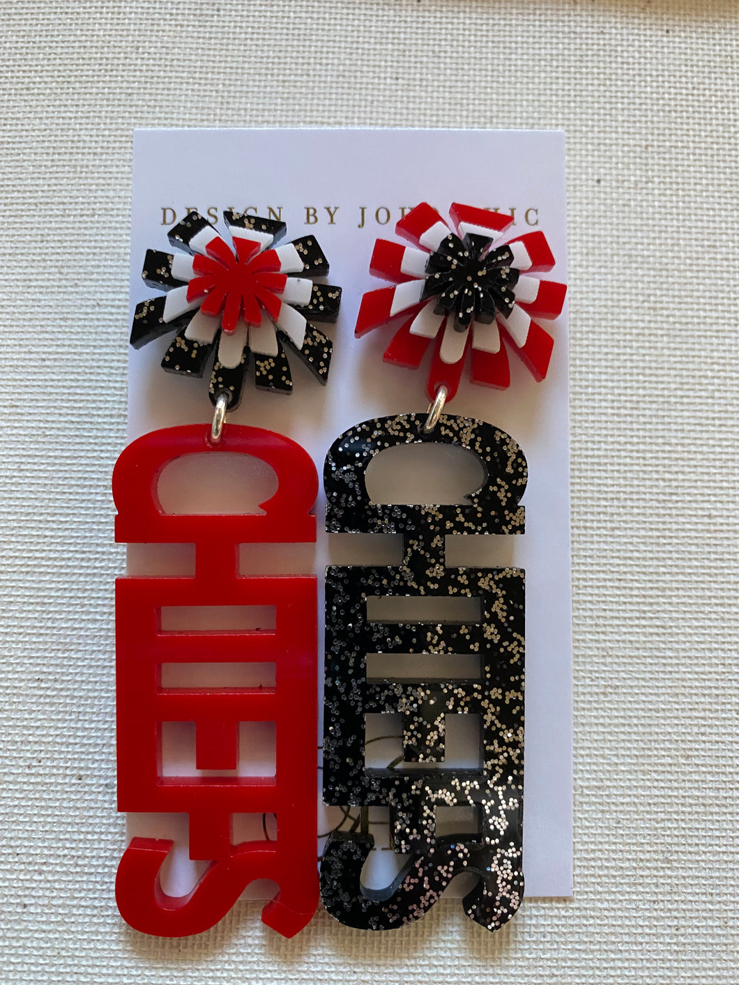 Go Chiefs Acrylic Earrings