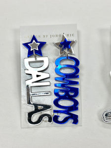 Go Dallas Cowboys Acrylic Earrings