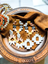 Load image into Gallery viewer, Aztec Clay Earrings