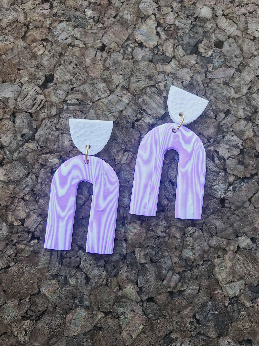 Lavender Love Polymer Earrings