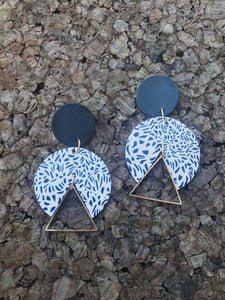 Love Triangle Polymer Earrings
